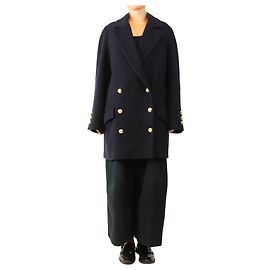 Autre Marque Doppelreihiger Peacoat in Marineblau - size UK 10