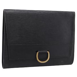 LOUIS VUITTON Epi Jena Clutch Bag Black M52722 LV