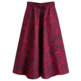 Falda midi de tafetán rosa difusa Christian Dior Otoño 2021