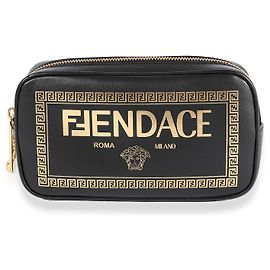 Fendi x Versace Fendace Kameraetui mit schwarzem Logo-Print