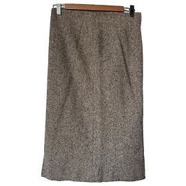 Autre Marque Metradamo beiger Tweed-Bleistiftrock