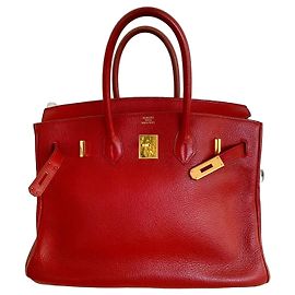 Hermès Birkin 35 Borsa in pelle rossa