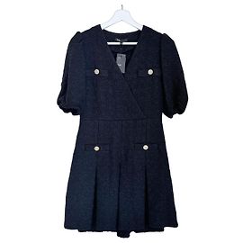 Maje Abito Riolette in Tweed Nero
