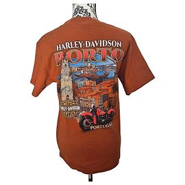Autre Marque harley davidson camiseta marrón ride hard ride fast porto portugal moto mujer talla 36/S