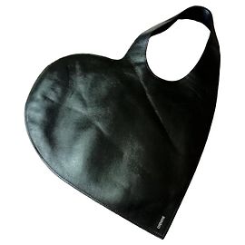 Coperni Bolso de mano en forma de corazón en piel negra