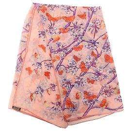 Hermès Pink Vol Amoureux des Azures Mousseline Seidentuch 90