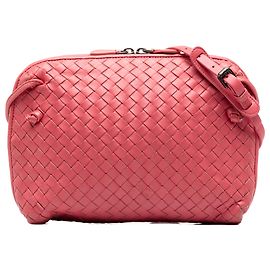 Bottega Veneta Borsa a tracolla Nodini in nappa Intrecciato rosa