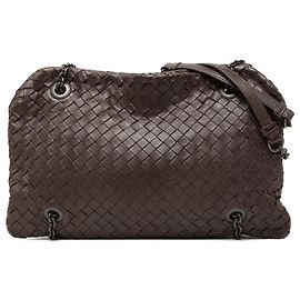Borsa a tracolla Duo Bottega Veneta in Nappa Intrecciato marrone