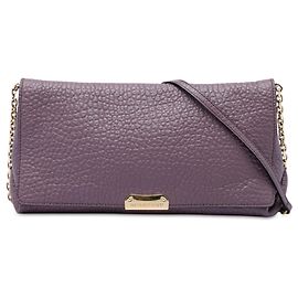 Burberry Purple Medium Grained Calfskin Mildenhall Crossbody