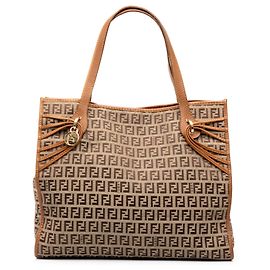 Borsa Tote Fendi Beige Zucchino Canvas