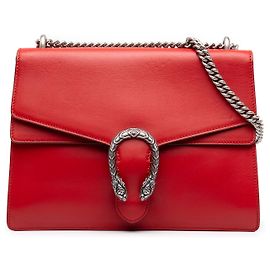 Bolso de hombro Dionysus Gucci rojo mediano de piel de becerro