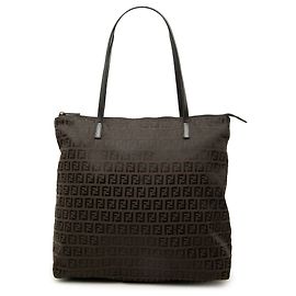 Fendi Zucchino Canvas Tote braun
