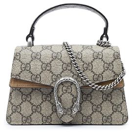 Gucci Mini GG Supreme Dionysus Satchel Beige