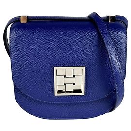 Hermès Sac à épaule Hermes Mosaic 24 17 Veau Epsom Blue Ancre Silver