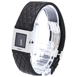 Chanel Matelasse Quartz Stainless Steel and Quilted Leather 19