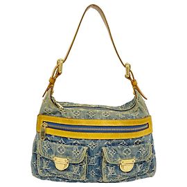 Louis Vuitton Monogram Denim Baggy PM Schultertasche