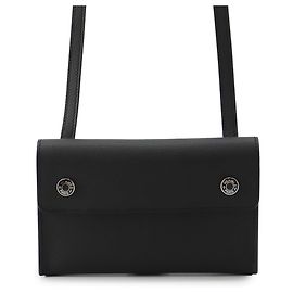 Hermès Carteira de ombro Hermes em couro Epsom preto