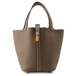 Hermès Hermes Picotin Lock PM Handbag in Etoupe Gray