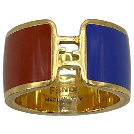 Anello Fendi The Fendista Size L Blu/Magenta/Oro