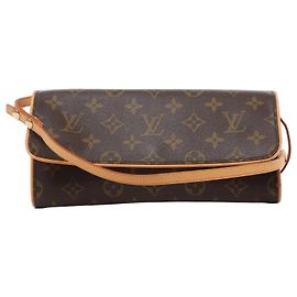 Louis Vuitton Pochette Twin GM Monogram Crossbody Bag in Brown M51852