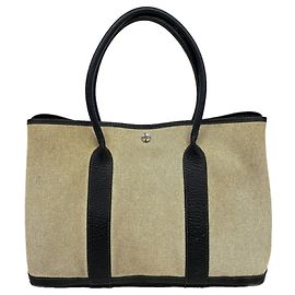 Hermès Bolso Tote Hermes Garden PM Boldic Toile H Negro