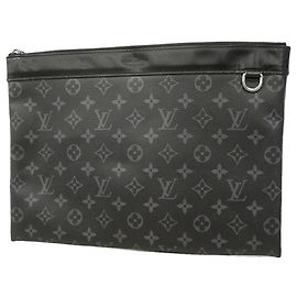 Louis Vuitton Monogram Eclipse Pochette Discovery Clutch Bag