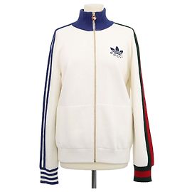 Autre Marque Gucci x Adidas Bomberjacke aus Viskosemischung Off White