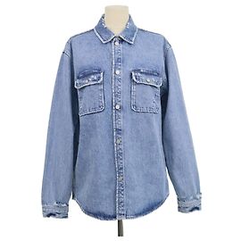 Autre Marque Chaqueta Frame de denim azul distressed