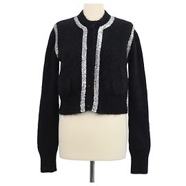 Autre Marque Class Roberto Cavalli Pullover aus schwarzer Mohairwolle und Pailletten