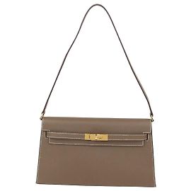 Hermès Borsa Hermes Etoupe Madame Leather Gold Hardware Kelly Elan Sellier