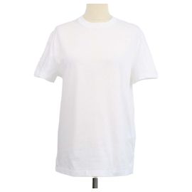T-shirt Prada in jersey di cotone bianco con girocollo