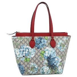 Gucci Linea A Convertible Blooms Print GG Coated Canvas Small