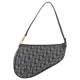 Borsa Saddle Vintage Christian Dior in Tela