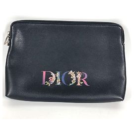 Borsa a pochette Christian Dior in pelle nera