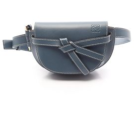 Loewe Gate Gürteltasche aus blauem Leder