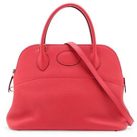 Hermès Borsa a tracolla Bolide 31 in pelle Taurillon Clemence Rouge de Coeur