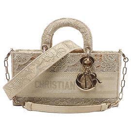Bolsa 2Way Dior Lady D-Joy Racing em Bege
