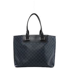 Bolso Louis Vuitton Cabas Voyage Damier Cobalt en azul marino x negro N41397