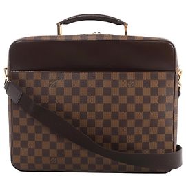 Louis Vuitton Porte-ordinateur Sabana Damier Ebene Messenger Handbag in Brown N53355
