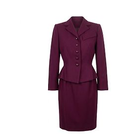 Costume en laine prune Haute Couture Christian Dior FW 1986/87 (Époque Marc Bohan)