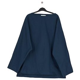 Top a maniche lunghe in cotone blu navy Cos scollo a barchetta