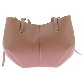 Bolso de mano Polène Cyme de piel marrón