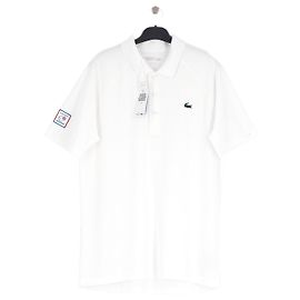 Polo Lacoste bianca regular fit