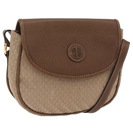 GUCCI Shoulder Bag Canvas Beige Gold Tone 007 115 0074