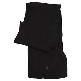 Sciarpa in lana nera Polo Ralph Lauren