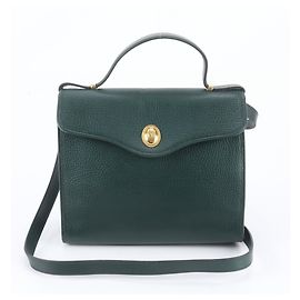 Bolsa 2-Way em couro verde Christian Dior