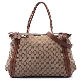 Gucci Bella Convertible Tote aus beigem GG Canvas