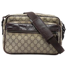 Gucci Beige GG Supreme Crossbody-Tasche