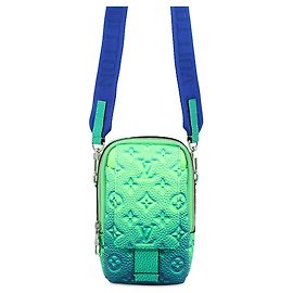 Louis Vuitton Green Monogram Taurillon Illusion Double Phone Pouch