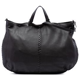 Bolso tote convertible Bottega Veneta en piel de ciervo Cervo marrón con ribetes Intrecciato